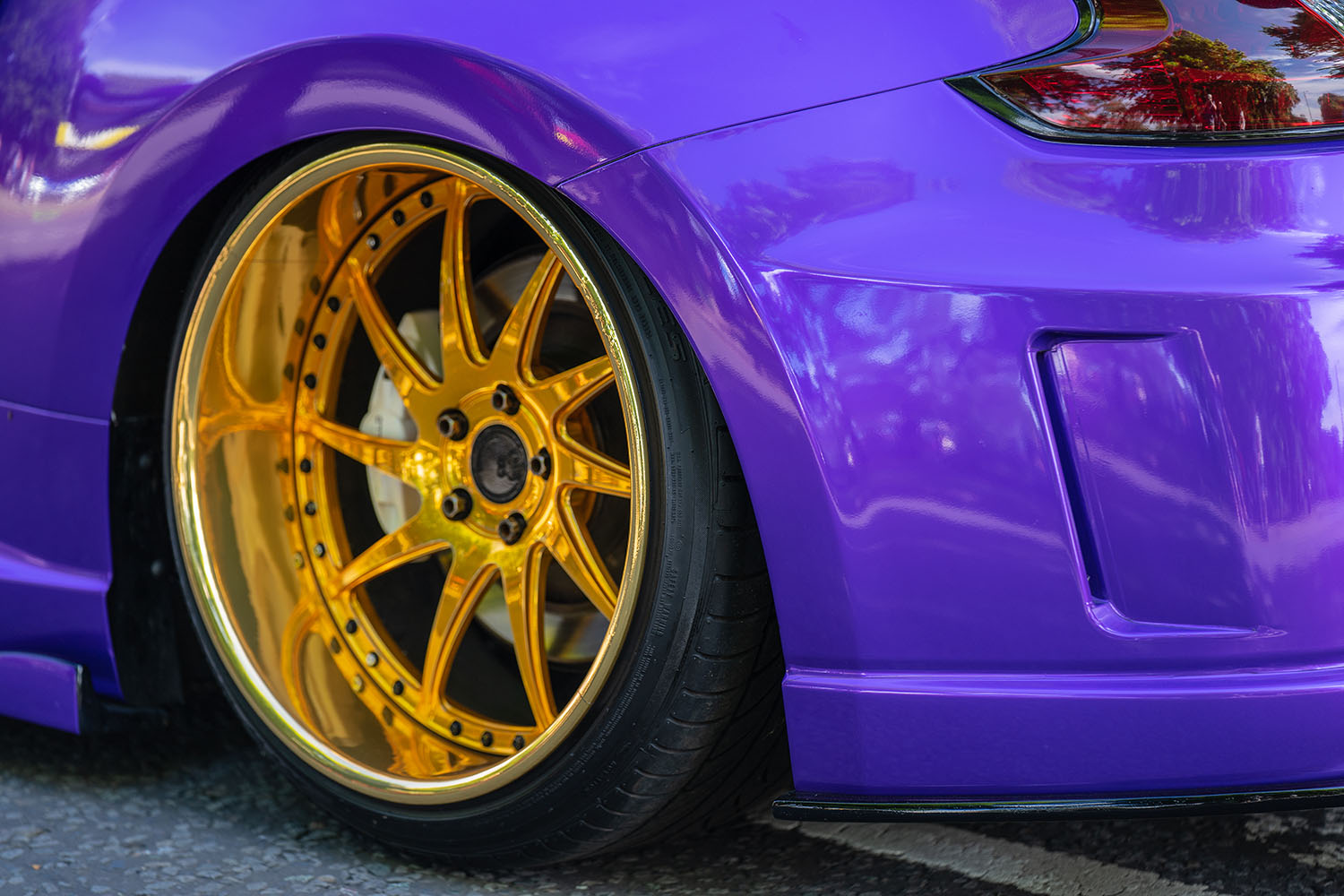 Bedford, Bedfordshire, UK June 2 2019. Fragment of Nissan 350 Z.